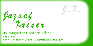 jozsef kaiser business card